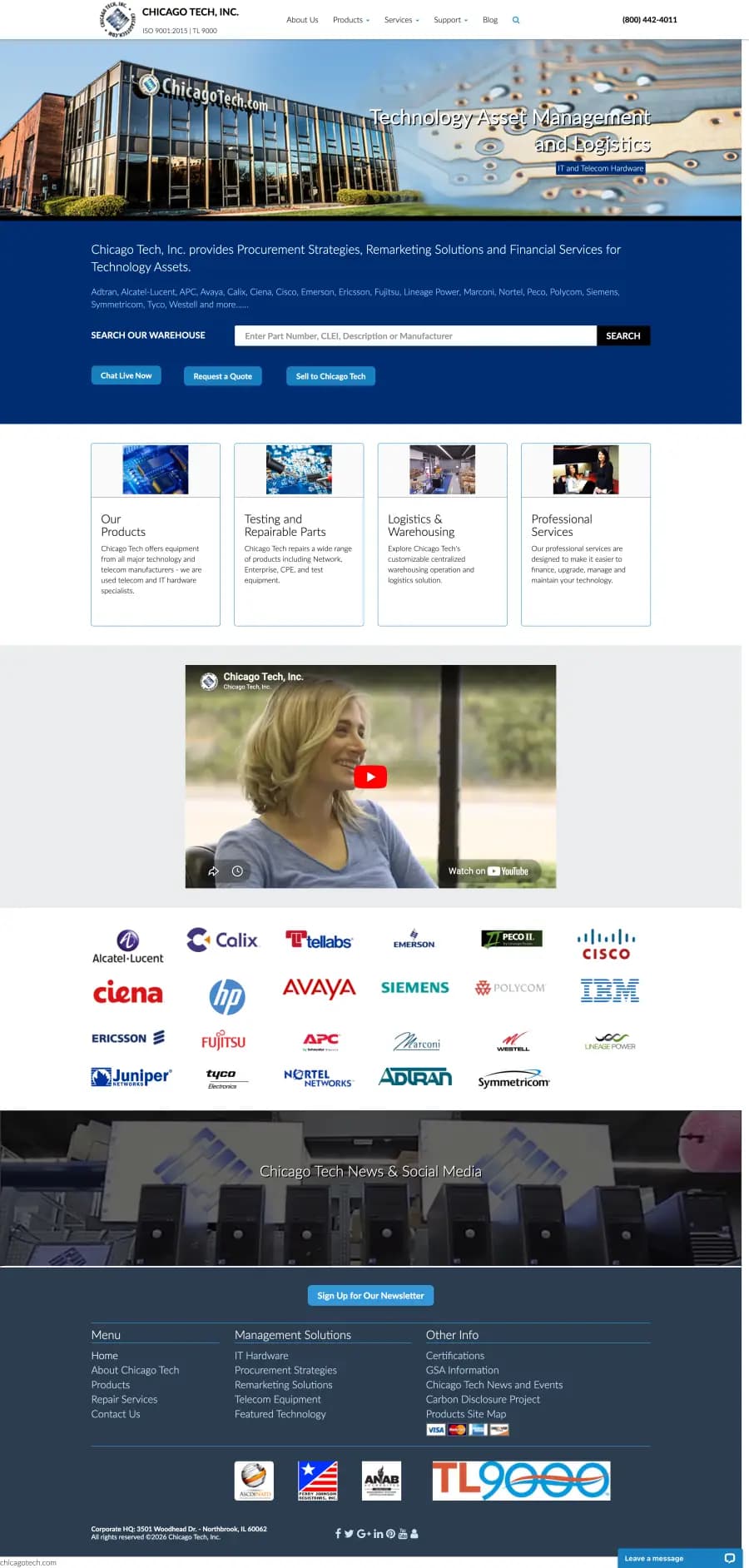 ChicagoTech homepage screenshot