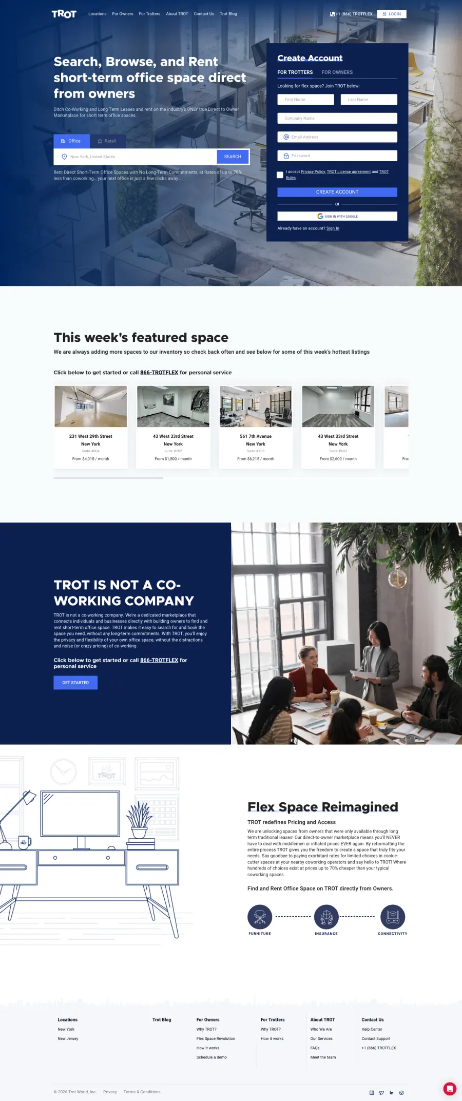 TrotFlex full homepage screenshot